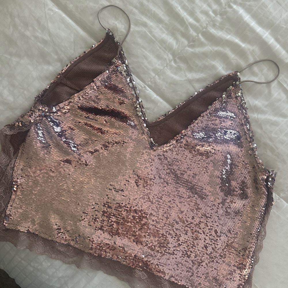 Intimately Free People Swining Sequin Surplice Cami - Picture 7 of 10